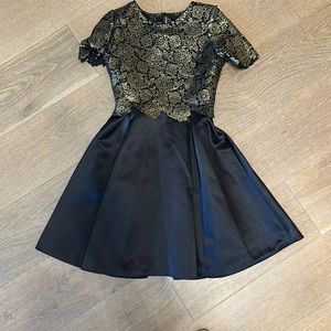 Chasing fireflies black gold dress size 10.